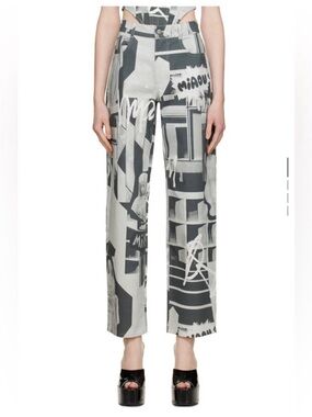 Miaou Fargo Pants Black & White